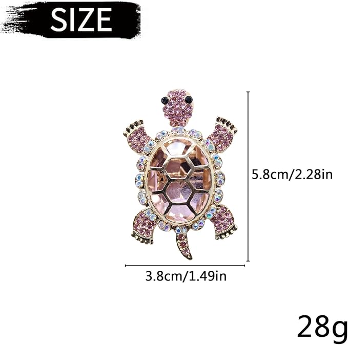 2 PCS Car Air Vent Clip Accessory, Air Vent Decor Charm, Car Interior Accessories Air Freshener (NO REFILL PADS) for Women, Rhinestone Crystal Air Conditioner Outlet Decoration (Pink Turtle)