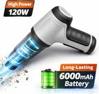 GajetNest Handheld Mini Portable Compact Car Vacuum Cleaner & Blower 3-in-1 with HEPA Filter, Lightweight Design, 25-Minute Running Time, Cordless Rechargeable Crevice Tool - 15000 PA Suction