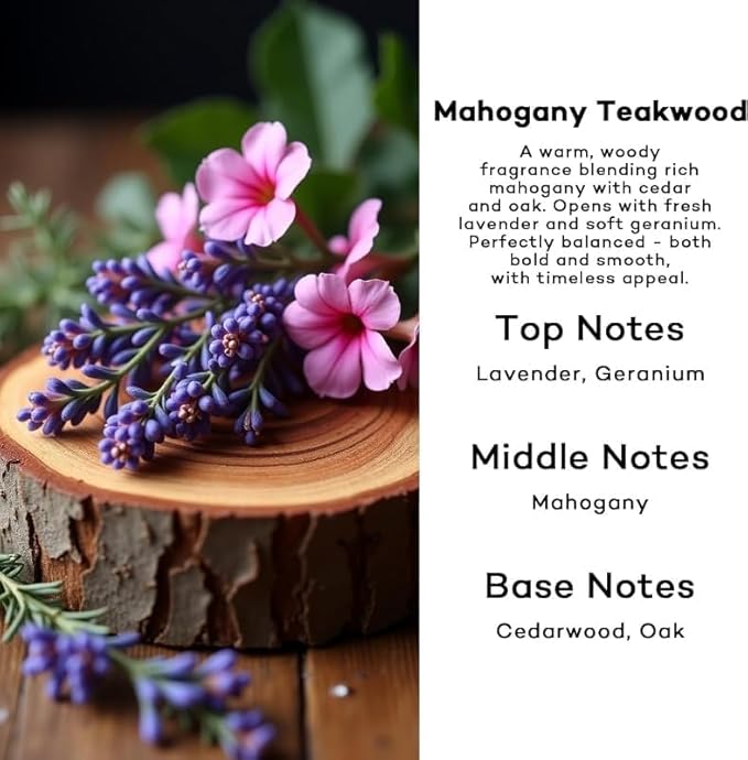 C Classy Car Air Freshener Hanging 2 Pack, Mahogany Teakwood Essential Oil Diffuser for Cars, Cute Glass Bottle Car Accessories for Women & Men Gift, Long-Lasting Fragrance, Made in USA