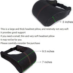 Car Seat Neck Support Pillow,PU Soft Leather + Memory Foam,Head Support Pillow Cushion Pad for Driving Headrest Relax,with Adjustable Strap