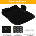 Car Air Mattress Portable Car Bed Back Seat Camping Bed Inflatable Dog Bed for Car Universal SUV Camping Mattress with Car Air Pump 2 Pillows (Black)
