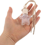 2pcs Sophisticated Star Bottle Car Hanging Perfume Refillable Empty Glass Diffuser Wedding Car Freshener Aromatherapy Glass Container