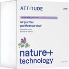 ATTITUDE Odor Eliminator with Activated Carbon, Plant-Based Air Purifier, Vegan, Lavender & Eucalyptus Scent, 8 Ounces