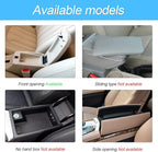Furry Auto Center Console Cover Pad, 11.8"x7.8" Fluffy Soft Sheepskin Wool Armrest Cushion, Car Interior Accessories for Women and Men (White/Yellow)