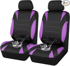 CAR PASS Waterproof Car Seat Covers Front Seats Only with 5mm Composite EVA, Neoprene Car Seat Cover with Separate Headrest Cover, Quick Setup Universal Fit for Car SUV Trucks,Airbag Compatible Purple