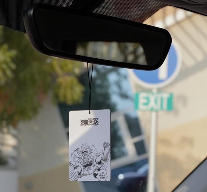 PumpCar 2 pieces Luffy double-sided hanging Japanese anime cherry-scented One Piece car air freshener Cool anime hanging air fresheners for rearview mirror Car Interior Accessories Household Gifts