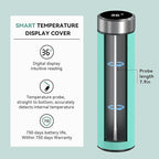 DISONCARE Odyssey 60H Insulin Cooler Travel case Digital Display Medication Cooler for Medicine Travel TSA Approved Ice Pack Diabetic Medical Cooler Diabetes Bag EpiPen with Medical Tag(Seawater Cyan）