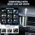 2PCS Smart Car Air Freshener with 3 Adjustable Intensity Levels, Portable Waterless Car Diffuser, Auto Sensor Car Aromatherapy Diffuser with 3 * 10ML Natural Essential Oil (2PCS)
