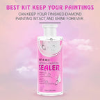 sevgili Diamond Painting Sealer Kits 566.8ML with Brushes, Diamond Art Sealer Puzzle Glue Diamond Painting Accessories and Tools,Diamond Painting Kits for Adults (20oz)