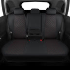 GIANT PANDA Customized Full Set Car Seat Covers Fit for Toyota Rav4 2019 2020 2021 2022 2023 2024 2025 Rav 4 Hybrid(XLE/LE/XLE Premium/Limited),Front & Rear/Back Seat Covers, Faux Leather (Black+Red)