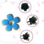 6pcs Colorful Daisy Flower Auto Air Vent Clips, Car Air Outlet Freshener Clip for Car Interior Decoration Accessories (Blue)