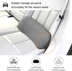 Car Lumbar Support Pillow, Memory Foam Vehicle Seat Lower Back Support Cushion for Back Pain Relief & Sciatica, Comfortable Auto Driver Seat Pad, Universal for Vehicles (Dark Gray)