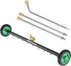 Undercarriage Pressure Washer Attachment, Upgrade 35 Inch Power Washer Water Broom with 10 Nozzles, Dual-Function Underbody Car Wash Surface Cleaner with 3 Pieces Extension Wand- 4000PSI