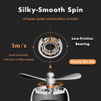 INEBIZ Car Air Freshener Vent Clip, Propeller Aromatherapy Diffuser, with 2 pcs Long Lasting Scent Refill (Grey)