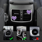 4PCS Bling Heart Air Vent Clips, Car Air Freshener for Women, Air Fresheners Diffuser Clip Charm, Car Air Conditioning Outlet Clip Decorative Accessory for Women Girls (Purple, Style1)