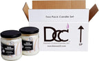 Vanilla Two Pack Odor Eliminating Highly Fragranced Candle - Eliminates 95% of Pet, Smoke, Food, and Other Smells Quickly - Up to 80 Hour Burn time - 12 Ounce Premium Soy Blend