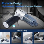 Handheld Foldable Car Vacuum, 4-in-1 18000PA Mini Vacuum Cleaner Portable Cordless, Air Blower, High Power Air Duster with Brushless Motor, for Car, Home, Office, Camping (Black)