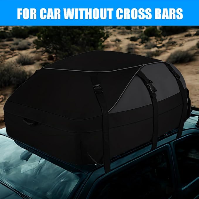 Roof Rack Luggage Bag, Car Rooftop Cargo Carrier Roof Bag Waterproof Vehicle Soft-Shell Roof Luggage, with Lacing Strap, Safety Hook (105 * 90 * 45cm)