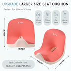 Car Seat Cushion and Lumbar Support Pillow, Larger Memory Foam Seat Cushion, Ergonomic L-Shaped Design Cushion for Back Pain Relief, Non-Slip Driving Cushion for Car, Office, Truck, Wheelchair-Pink