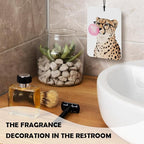 Trendy Leopard Print Car Air Freshener 3 Pcs, Funky Y2k Girly Pink Bubblegum Cheetah Decor for Cars Closet Drawer Books Accessories Gifts