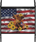 Cow USA Flag Car Roof Storage Bag Car Roof Seat Organizer Premium Car Seat Organizer One-Size-Fits Car Travel Accessories