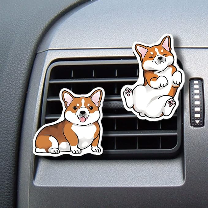WIRESTER Fresh Scented Car Air Freshener Vent Clip, Decorative Accessories, Interior Decoration for Cars - Cow Cute, Fish, Baby Horse, Flower, Heart