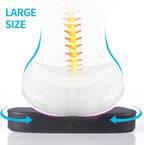 Car Seat Cushion - Comfort Memory Foam Seat Cushion for Car Seat Driver, Tailbone (Coccyx) Pain Relief Pad, Car Seat Cushions for Driving, Office Chair Cushion (Black)