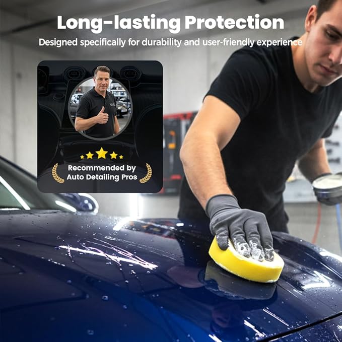 Titanium Ceramic Wax Cream, 2026 Upgrade Ceramic Wax, Auto Car Coating Polishing Waxes, Auto Car Scratch Repair Paste, Vehicle Paint Care with Sponge, Lasting, Easy Application (2, L)
