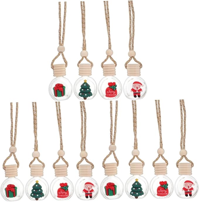 Mobestech 12 Pcs Car Pendant Air Car Ornaments Diffusers Oil Diffusers Hanging Diffuser for Empty Diffuser Bottles Glass