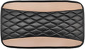 Car Center Console Cushion Pad, Universal Leather Waterproof Armrest Seat Box Cover, Comfortable Auto Armrest Cover Protector, Car Interior Decor Accessories for Most Vehicles (Black & Beige)