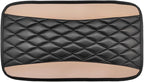 Car Center Console Cushion Pad, Universal Leather Waterproof Armrest Seat Box Cover, Comfortable Auto Armrest Cover Protector, Car Interior Decor Accessories for Most Vehicles (Black & Beige)