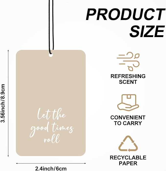 Loopeer 6 Pcs Boho Beige Western Car Air Freshener Preppy Cowgirl Western Gifts for Women Boots Yak Cowboy Hat Moon Pistol for Cars Closet Drawer Books Cute Car Accessories Mirror Decor(Boho Beige)