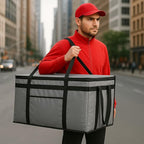 musbus insulated catering bag 22x14x13 Very heat XXXL Insulated Food Delivery Bag Cooler Bags Keep Food Warm Catering Therma for doordash cooler bags therma shopper accessories hot Gray Pizza