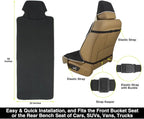 Waterproof Neoprene Car Seat Cover, Sweatproof Non-Slip Seat Protector, Universal Fit for Front Bucket or Rear Bench Seat of Cars, SUVs, Vans, Trucks, Compatible with Airbags and Armrests