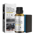 2025 Upgrade Crystal Coating for Car, Plastic Parts Crystals Coating, Plastics Parts Crystal Coating Plastic Restorer with Spong, Long Duration Refurbish Coatings Agent for Automotive Plastics (1Set)