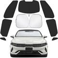 Car Window Shades for KIA K5 2021-2024 Accessories - Full Set 8PCS Side Window Sunshades with Memory Frame & Blackout Fabric, Privacy UV Shield for Camping/Travel