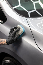 The Rag Company - No Soak Coating Applicator Kit - Microfiber Coating Sponges with Soak Barrier Plus 3 Scratchless and Edgeless 70/30 Blend Microfiber Towels for Buffing/Leveling Coatings