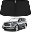 KUST Windshield Sun Shade for 2014-2024 Infiniti QX80 SUV Accessories Custom Fit Sunshade Sun Visor Protector Foldable Blocks UV Rays Keep Your Car Cooler