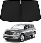 KUST Windshield Sun Shade for 2014-2024 Infiniti QX80 SUV Accessories Custom Fit Sunshade Sun Visor Protector Foldable Blocks UV Rays Keep Your Car Cooler