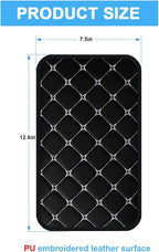 Car Center Console Cushion Pad, PU Leather Vehicle Armrest Cover Protector, Anti-Scratch Automotive Interior Arm Rest Seat Box Mat Accessories, Universal for SUV Sedan Truck (Black/White)