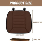 MYFAMIREA Car Seat Cushion Pad 1.2" Thick Comfort Protector for Car Driver Seat Office Chair Home Use Memory Foam Cushion with Non Slip Bottom, 20'' x 18.5'', Coffee