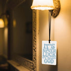 Christian Faith Car Air Freshener 4Pcs, Gray Blue Inspirational Quotes & Bow Hanging Scents for Car Lovers, Bible Quote Gift Air Freshener Hanging in Car Wardrobe Drawer or Book.