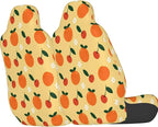 Delerain Car Seat Covers Set 2Pcs, Orange Fruit Universal Front Car Seats Vehicle Enterior Protector Suitable Fits Most Car Auto SUV Sedan Truck
