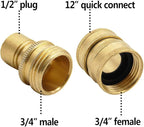 Twinkle Star Pressure Washer Adapter Set, Quick Disconnect Kit, M22 14 mm Quick Connect Swivel to 3/8'' Quick Connect Fittings, 3/4" to Quick Release