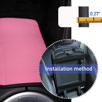 Ziciner Leather Car Center Console Armrest Pad, PU Waterproof Auto Seat Box Cover Protector, Hand Rest Cushion Protection Pad, Vehicles Interior Accessories Universal for Car,SUV (Pink)