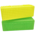 2 Pieces Pet Dog Cat Hair Remover, Block Roller Cleaner, Hollow Silicone Cleaner Brush for Sofa, Car Interiors, Furnishings, Carpets, Bedding or Any Fabric (Yellow, Green)