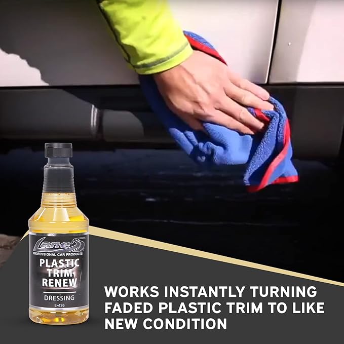 LANE'S Plastic Restorer, Trim Restorer Automotive, Faded Bumper Restorer, Durable Protection (32 oz)