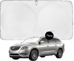 Windshield Sun Shade -Certified 99.87% UVB & 99.02% UVA Car Sun Shade. Award Winning Sunshade - Patented Technology | Compatible for Buick Enclave (2010-2017) | Car Shades by Kinder Fluff