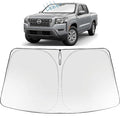 Proadsy Windshield Sun Shade for Frontier 2022-2026 Foldable Front Sunshade Protector Sun Visor Blocks UV Rays Keep Car Cooler Accessories