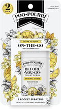 Poo-Pourri Before-You-Go Pocket Toilet Spray, Travel Essentials, Original Citrus, 1 Fl Oz 2 Pack, Up to 50 Uses, On-The-Go Bathroom Odor Deodorizer with Essential Oils, TSA Approved Size